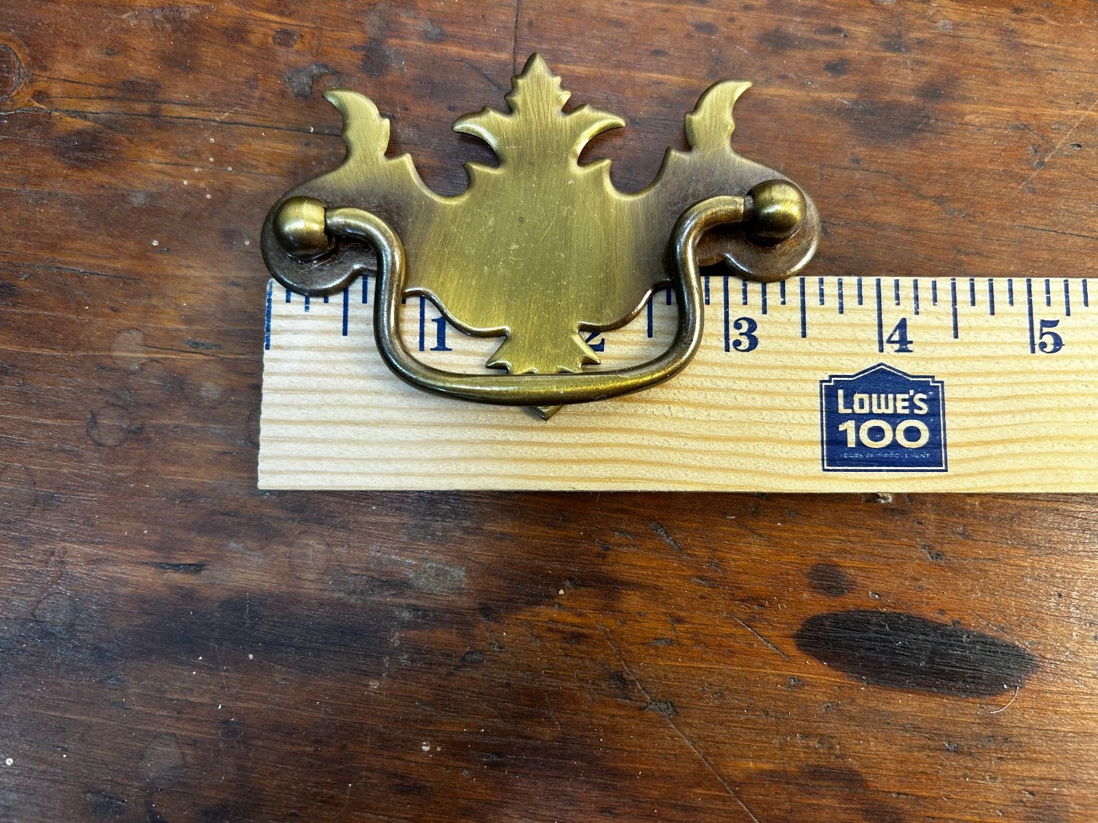 Set of 4 Vintage National Lock Co Antique English Drawer Pulls Brass NOS – READ