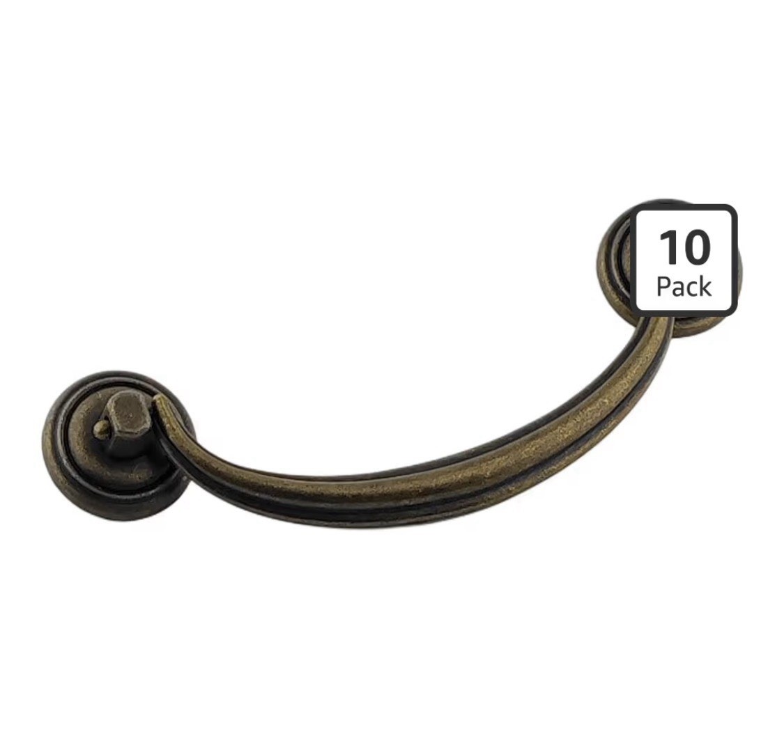 10-Pack 4.75″ C-C Bail Drawer Pull Knob Vintage Style