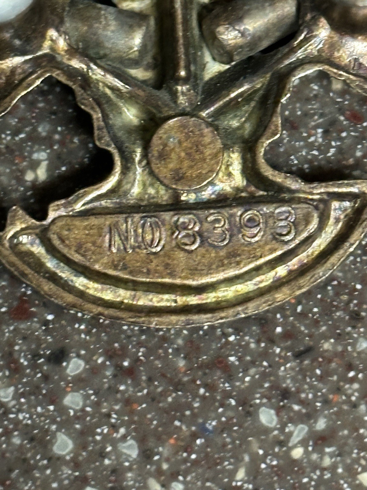 Vintage Eagle Ring Drawer Pulls Antique Brass Cabinet Hardware Pair No 8393