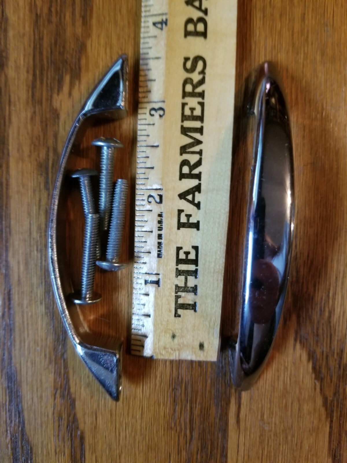 Vintage 3″ AJAX 530 Chrome Plated Brass Cabinet Door Handles Drawer Pulls 1950’s