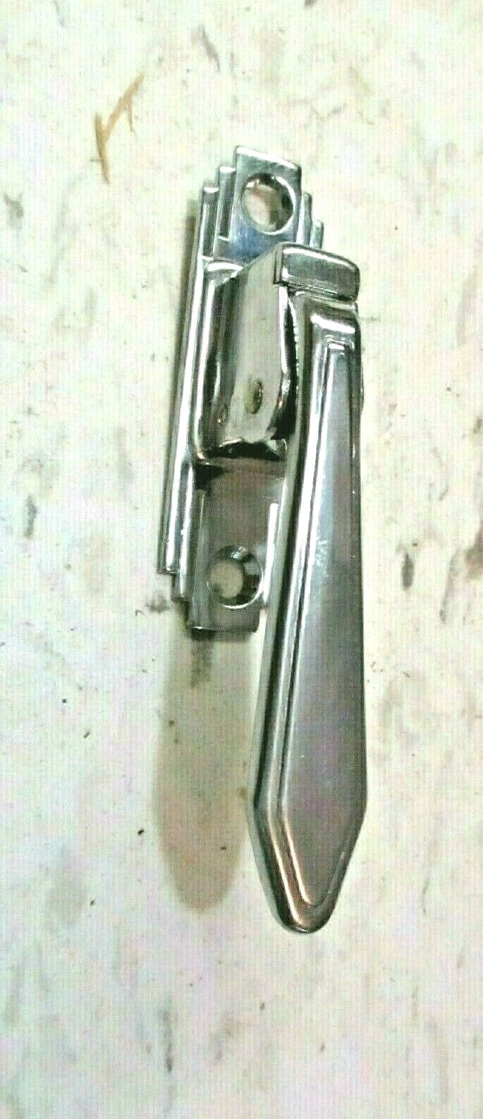 National 707 Stair Stepped 1940 Chrome Mechanical Cabinet Door Pull Latch 1 MCM