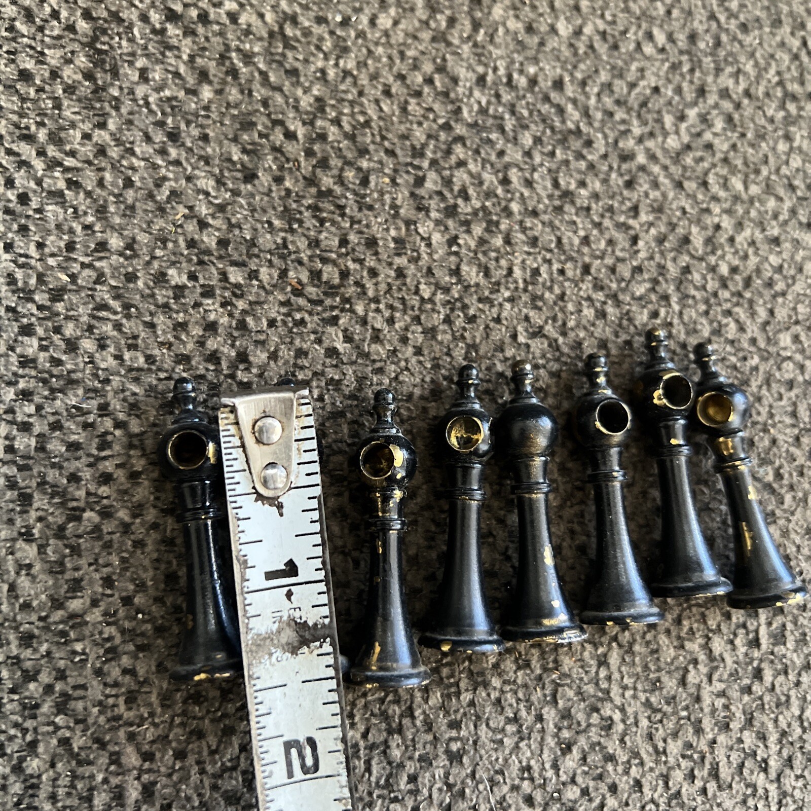 8 Vintage Brass 1.5” Ball Shaped Door Pull Knob Screw Cabinet Drawer