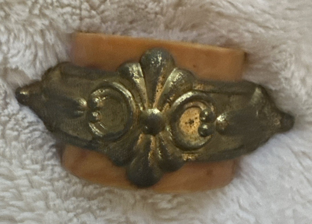 8 Gorgeous Original Vintage/Antique Art Deco Brass Drawer Pulls Bakelite Inserts