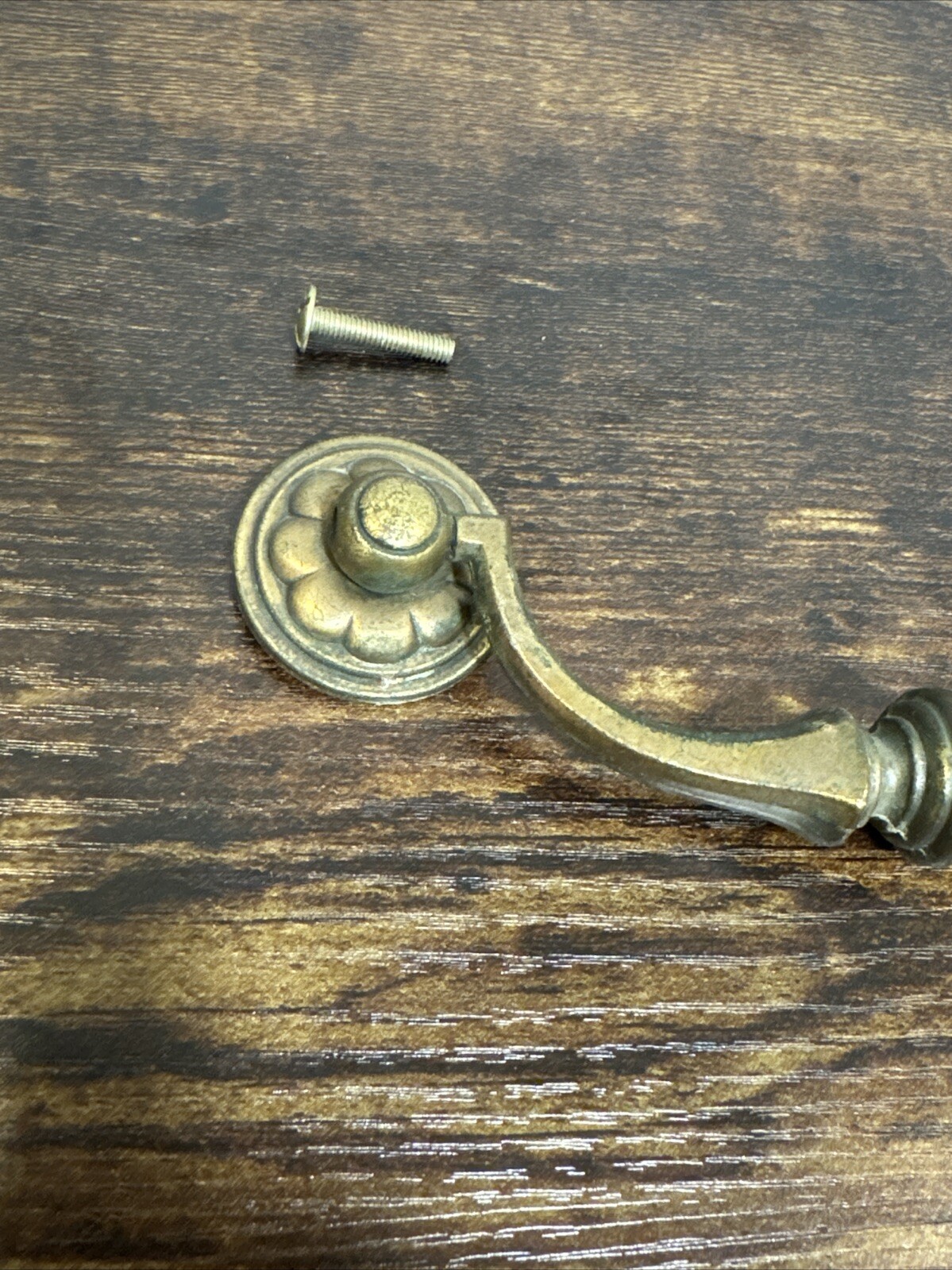 Drexel Esperanto Drawer Pull Tall Dresser Brass Vintage Drop Bail MCM Handle