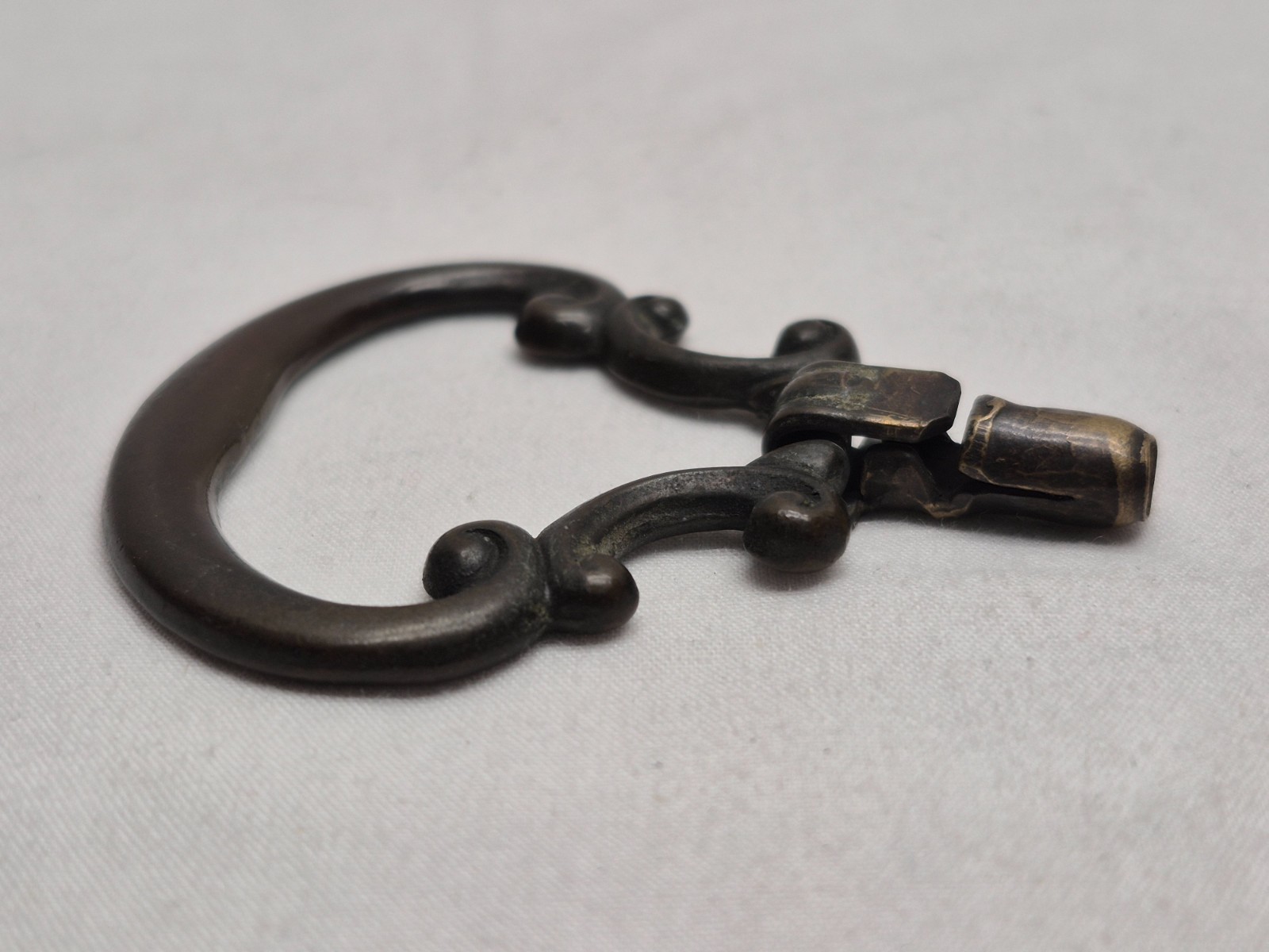 Vintage Antique Ornate Metal Drawer Pull Hardware Drop Ring Knob Bail Furniture