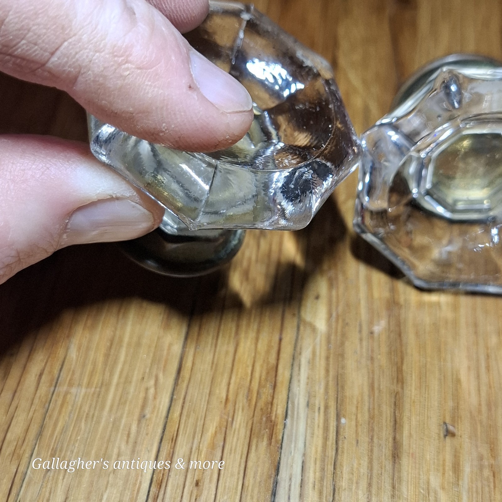 Antique Glass Knob Handle Drawer Cabinet Lot Of 4 Pat Oct 1901