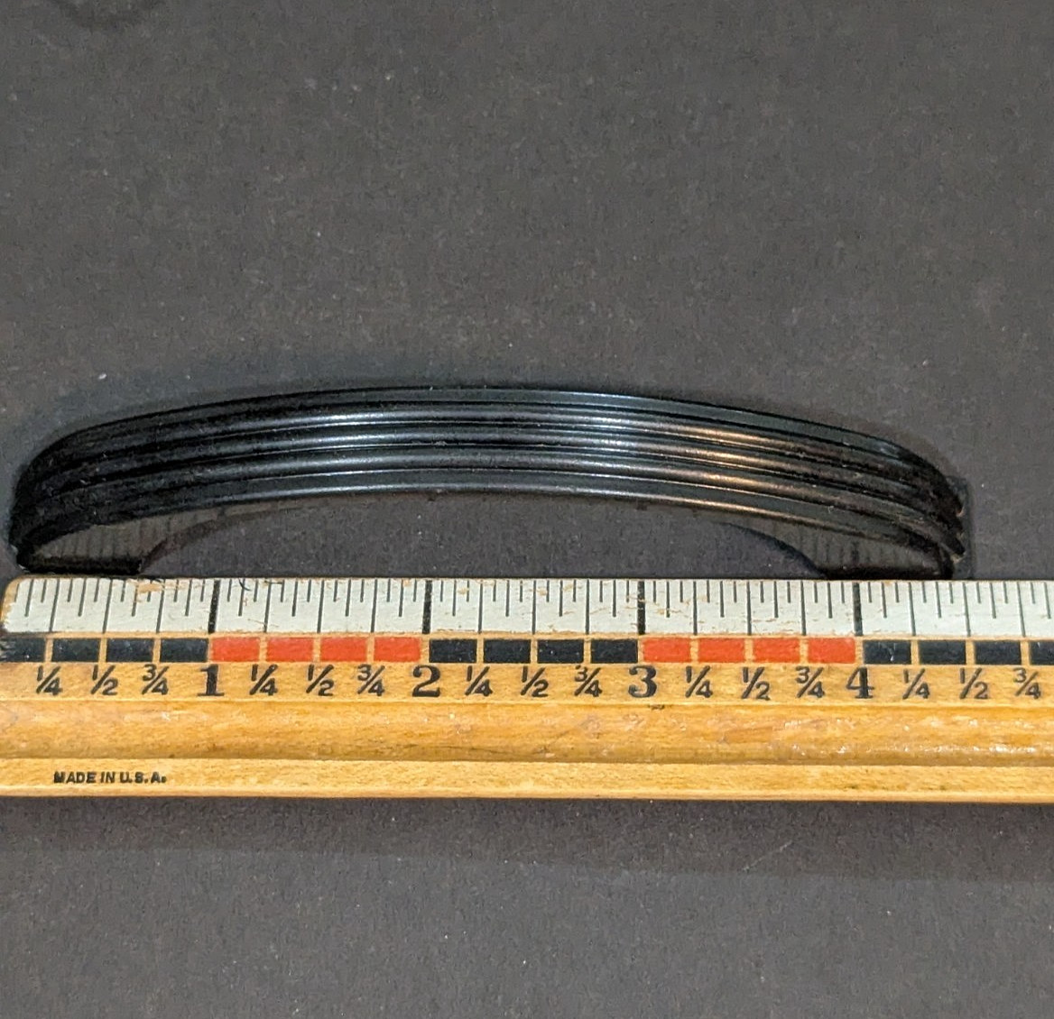 Vintage Art Deco 4 5/8″ Black Bakelite Plastic Drawer Cabinet Pull Handle