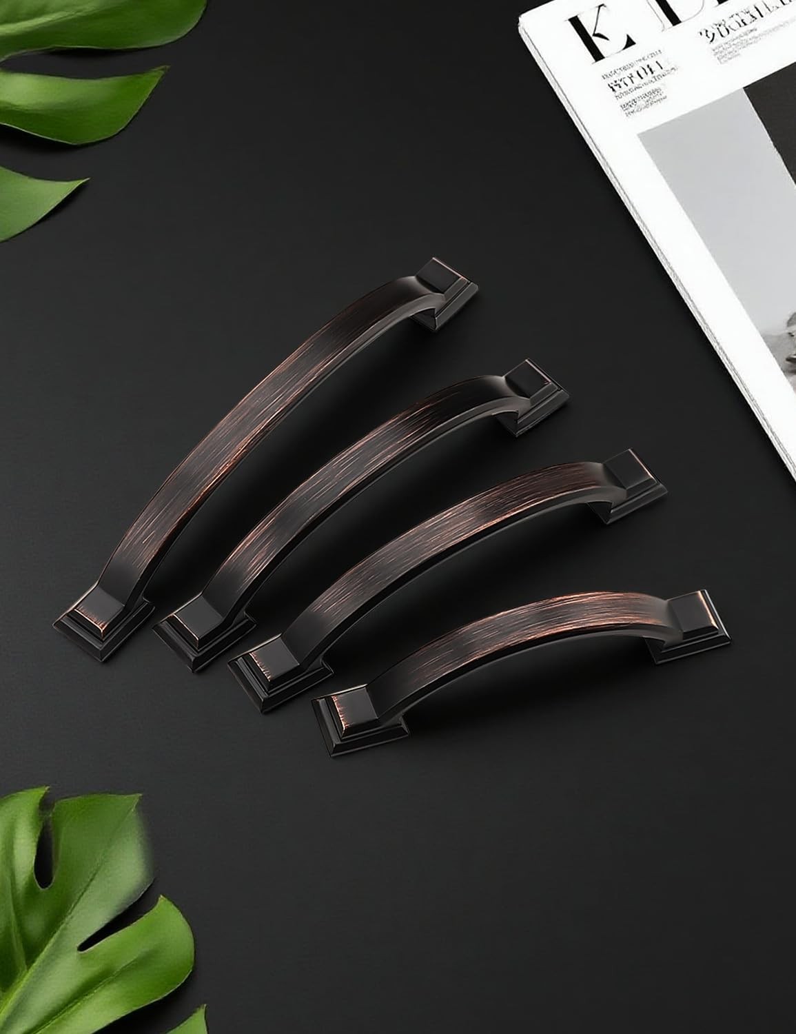Mengico 5 Pack 4 Inch 102Mm Oil Rubbed Bronze Zinc Alloy Cabinet Pulls – Rustic