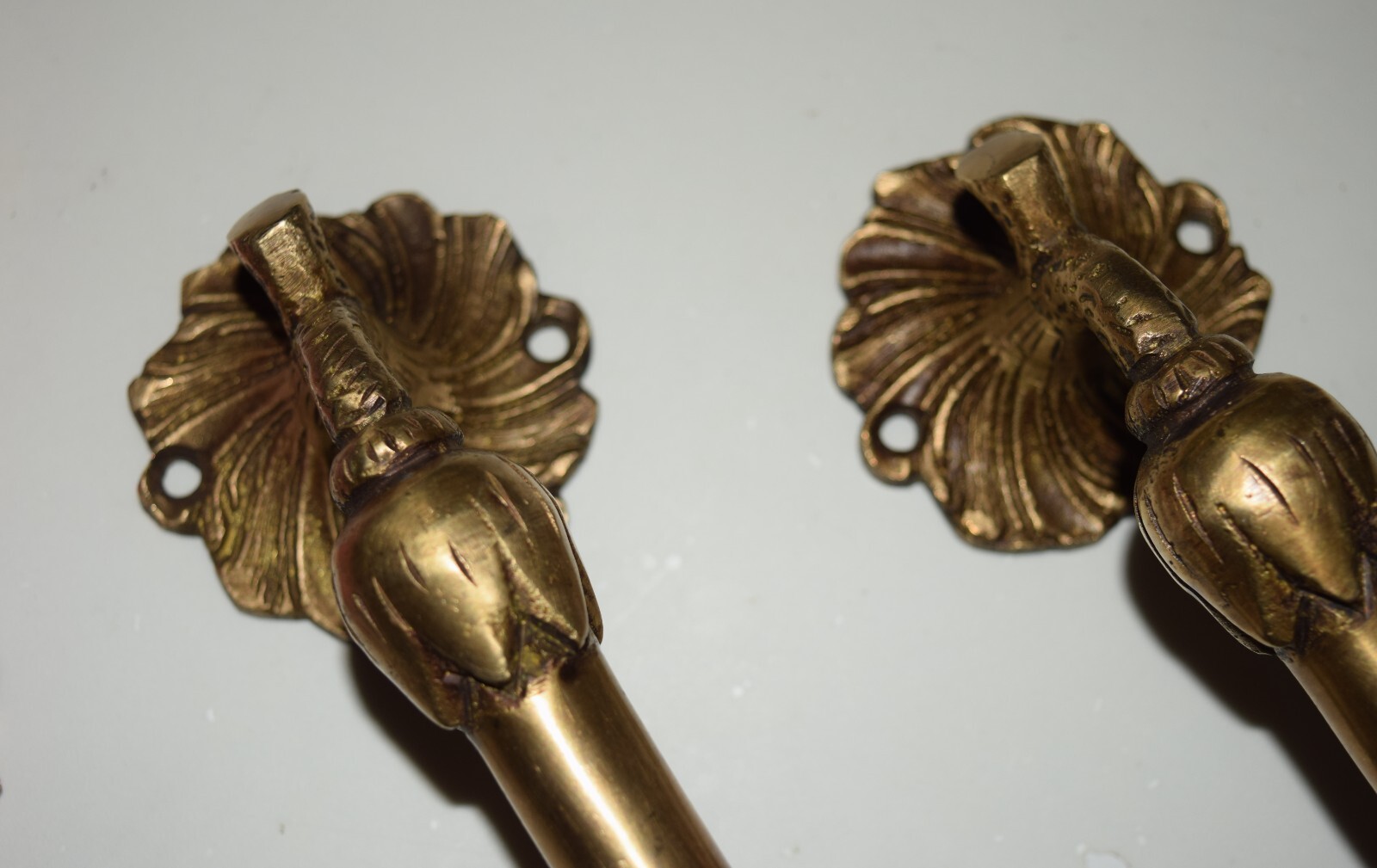 7” Inch Leaf Door Handles Brass Floral Door Furnishing Window Drawer Pull HK474