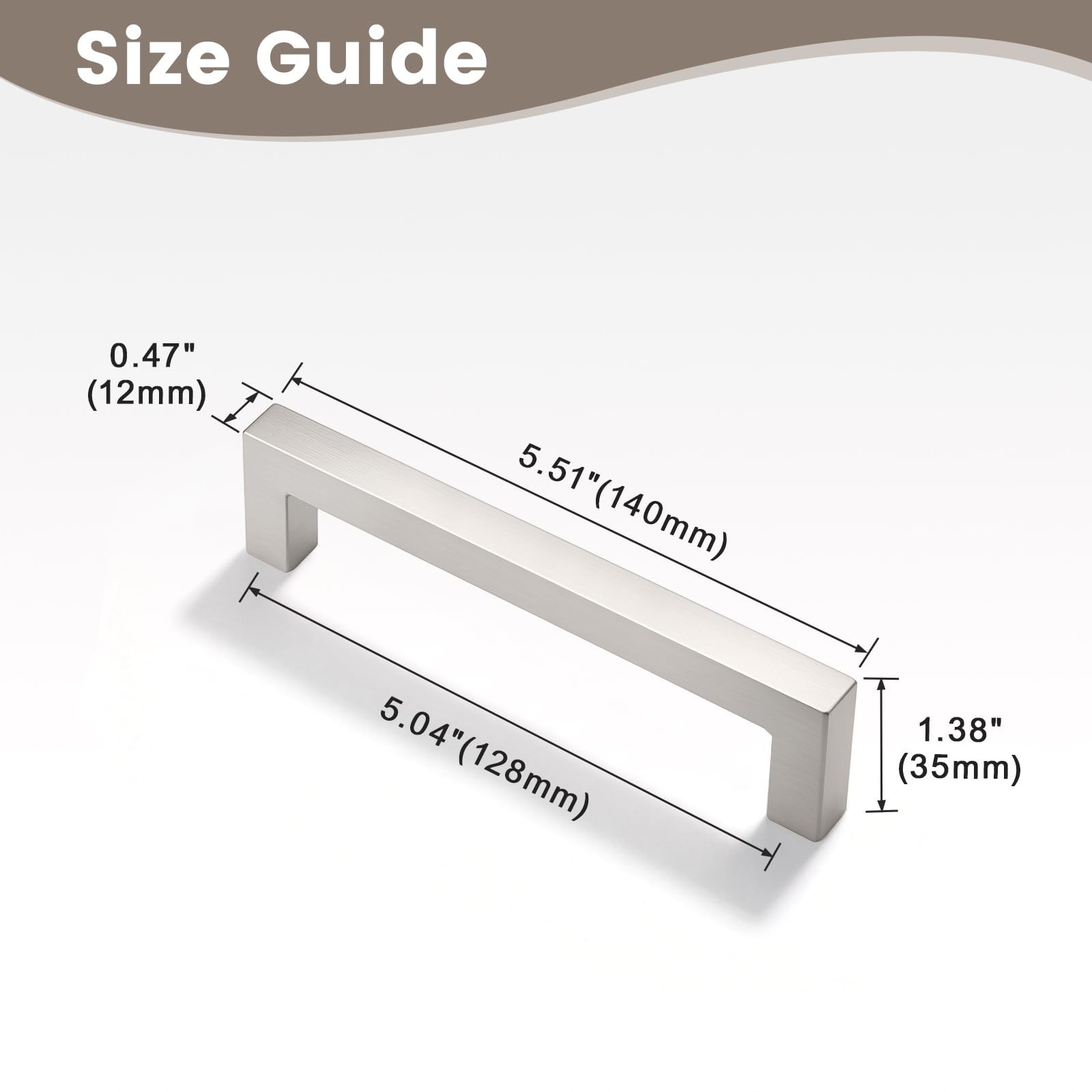 10 Pack 5 Inch Brushed Nickel Cabinet Pulls Stainless Steel Kitchen Cabinet H…