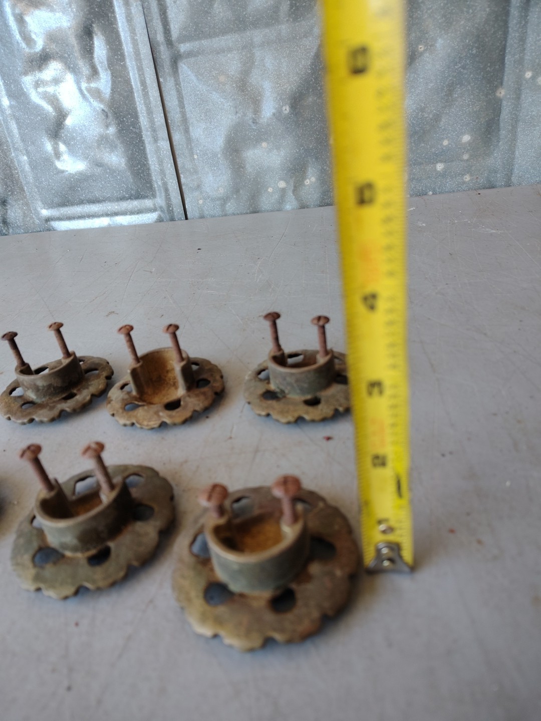 Antique Vintage Knob Drawer Door Pull Victorian Furniture Hardware Set of Six