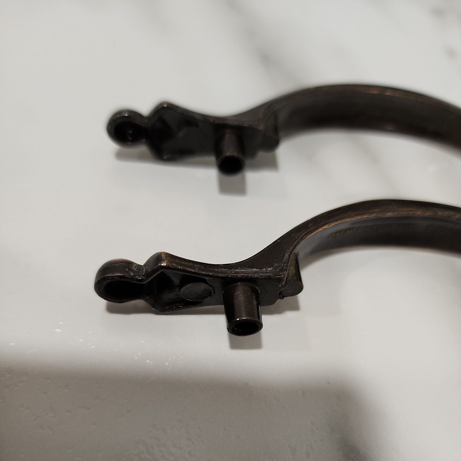 Set of 2 Antique English Amerock 859 Vintage Drawer Pull Handle Brass 3″ Center