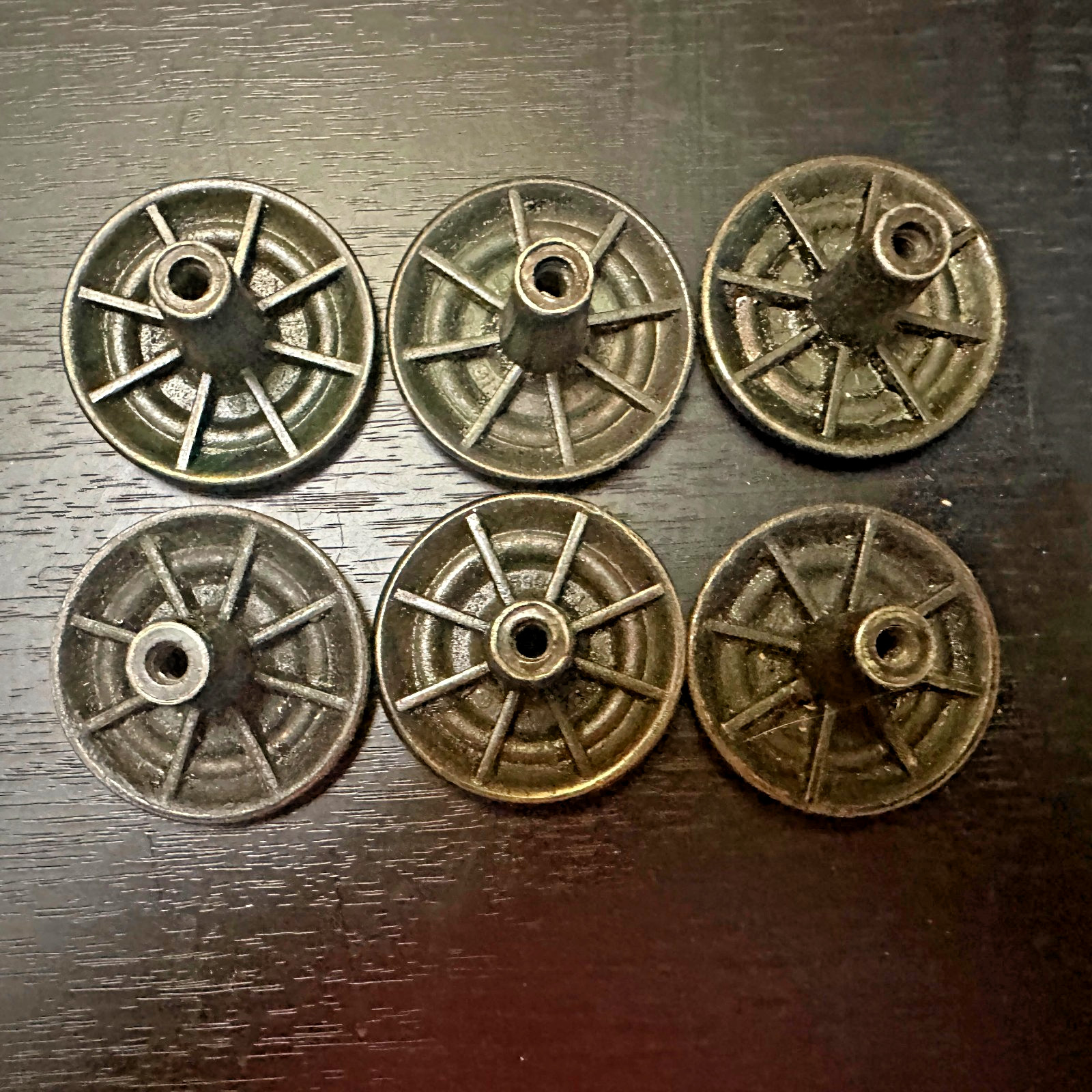 ‎Vintage Burned Bronze Drawer Pulls Knobs – 1.5in Bullseye Mid-Century Hardware