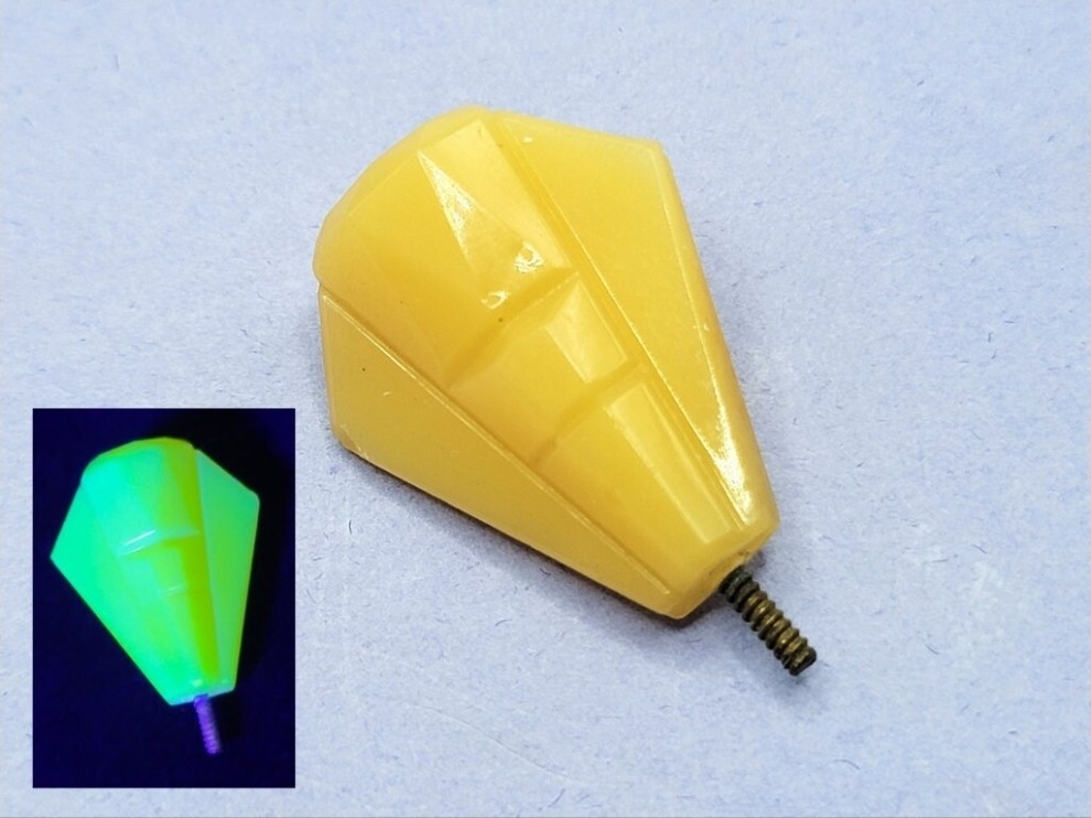 1930s Art Deco Uranium Glass Knob Yellow Finial
