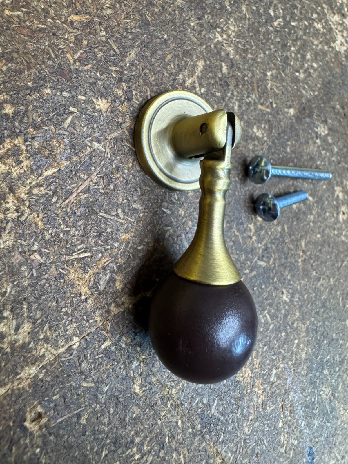 Teardrop Ball Drawer Door Pull Knob Eastlake Wood ANTQ-Brass Furniture Hardware