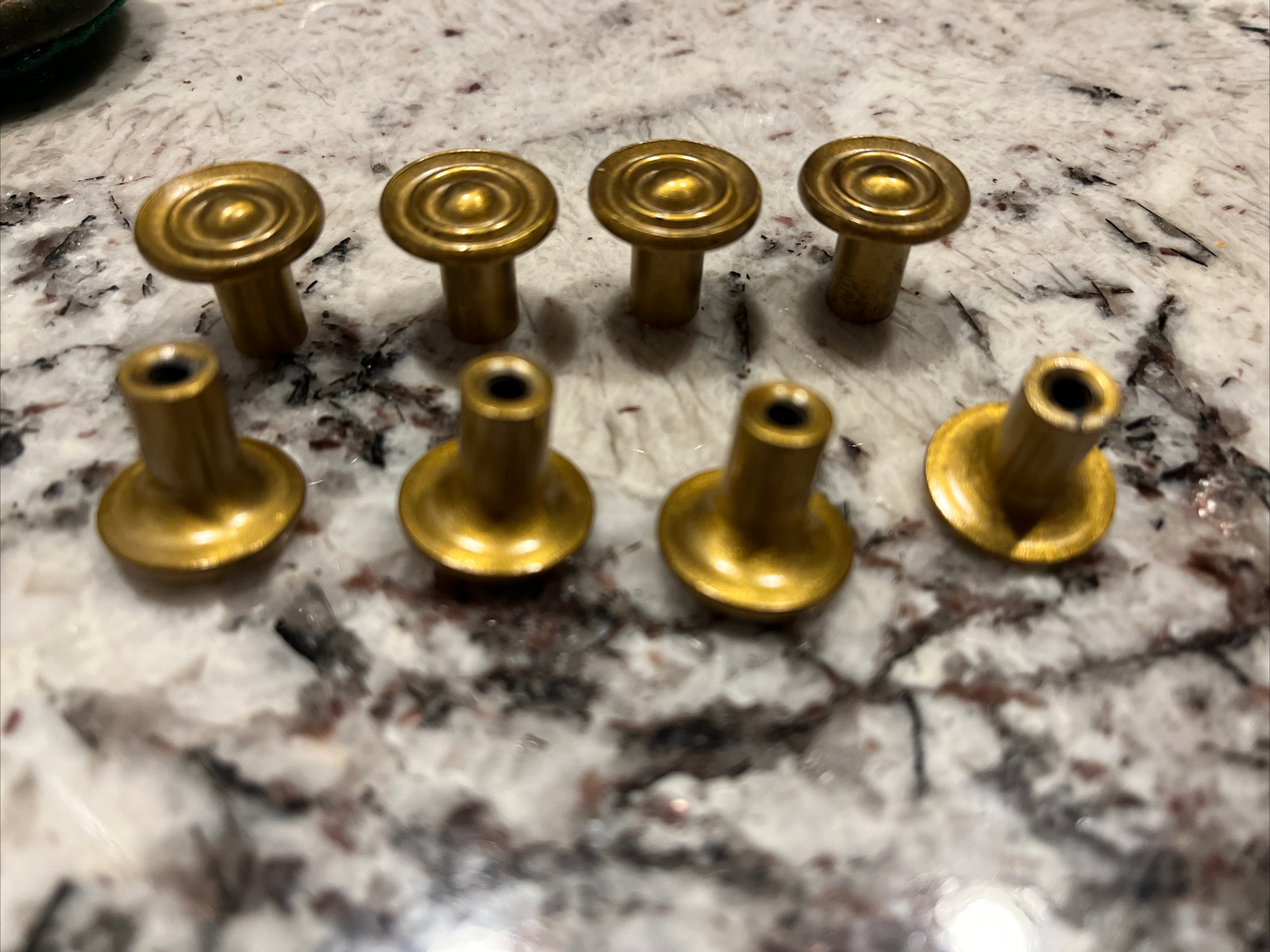 8 New Old Stock Brass Drawer Dresser Knobs Pulls National Lock Co. F1342NY. BP-6