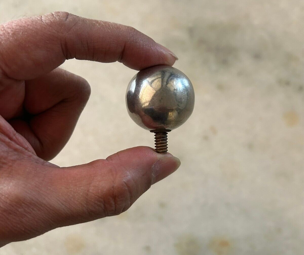 Vintage Stainless Steel Round Cabinet Drawer Ornate Knob Pull Handle 2pcs