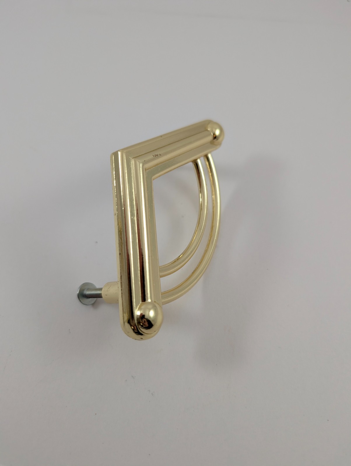 3 Vintage Art Deco Dresser Drawer Pulls Polished Brass Cont. B