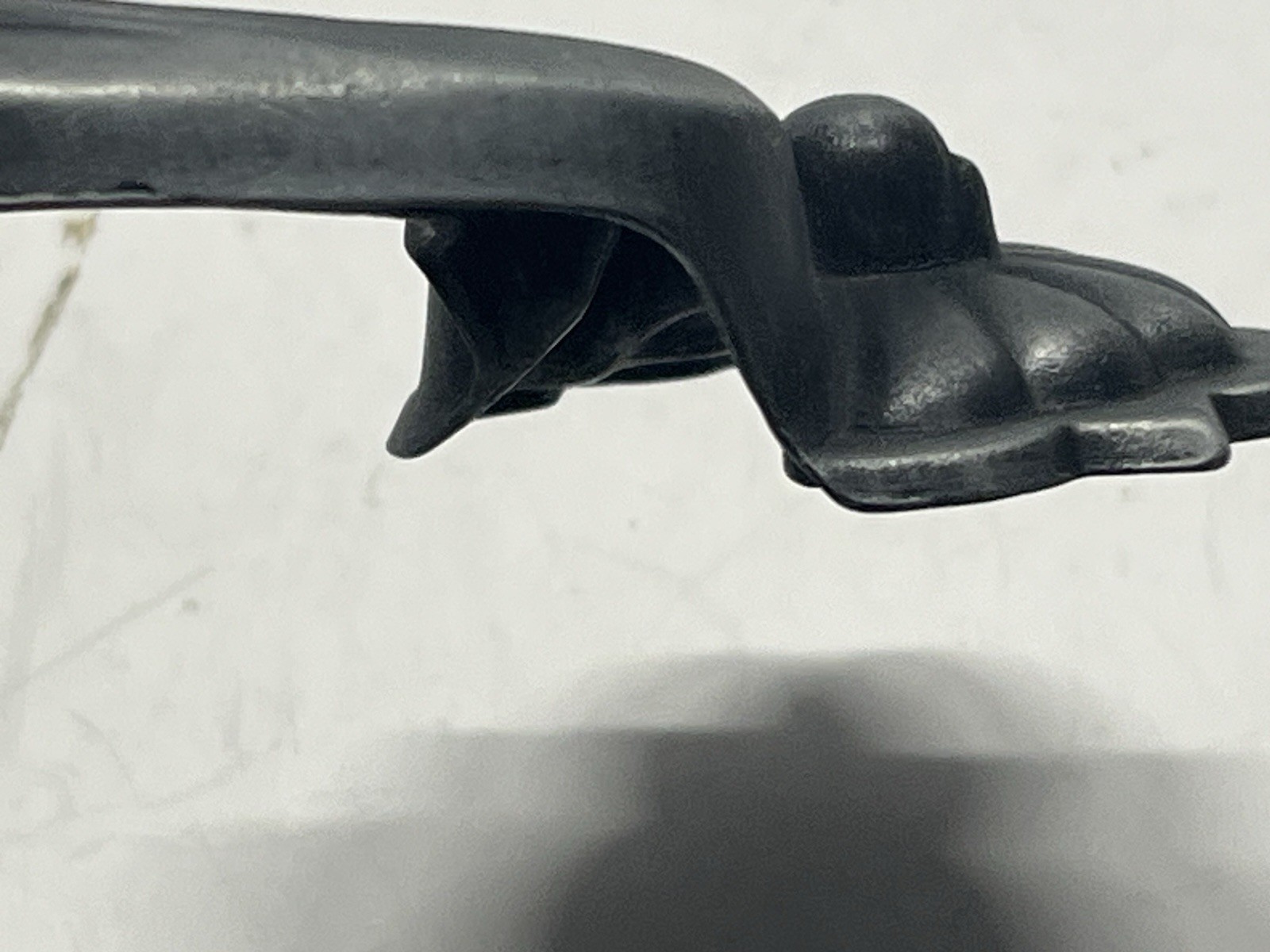Vintage NOS KBC Heavy Gray/Black Ornate Fixed Pull