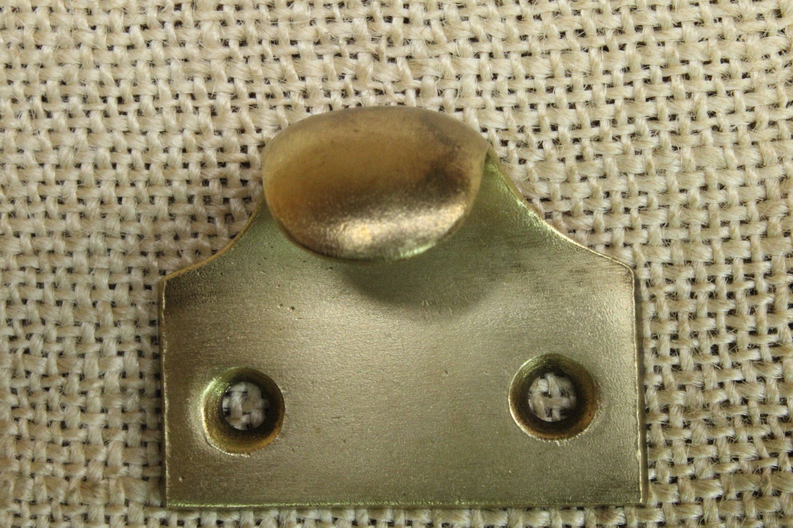 Old Window Sash Lift 1 5/8″ Drawer Pull Handle Heavy Cast Satin Brass Smooth
