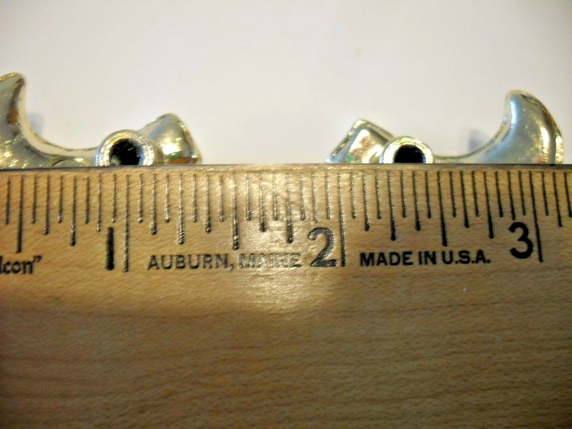 Vintage Nos Bright Brass Dresser Drawer Pull Ribbon Shaped Ajax Cabinet Jewelry