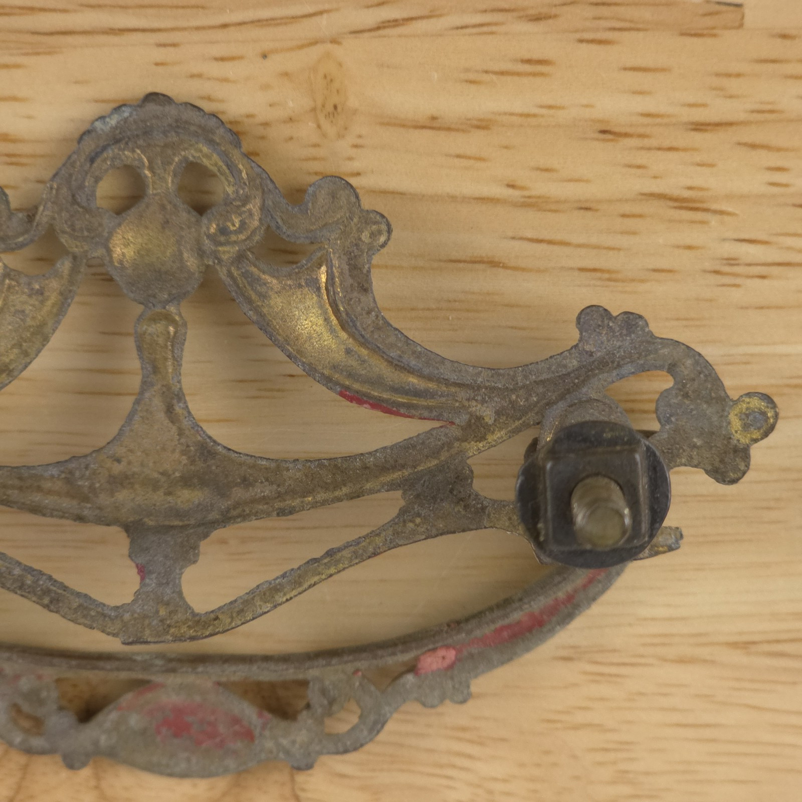 Vintage Brass Drop Bail Handle Drawer Cabinet Pulls Lot of 3 Antique Patina
