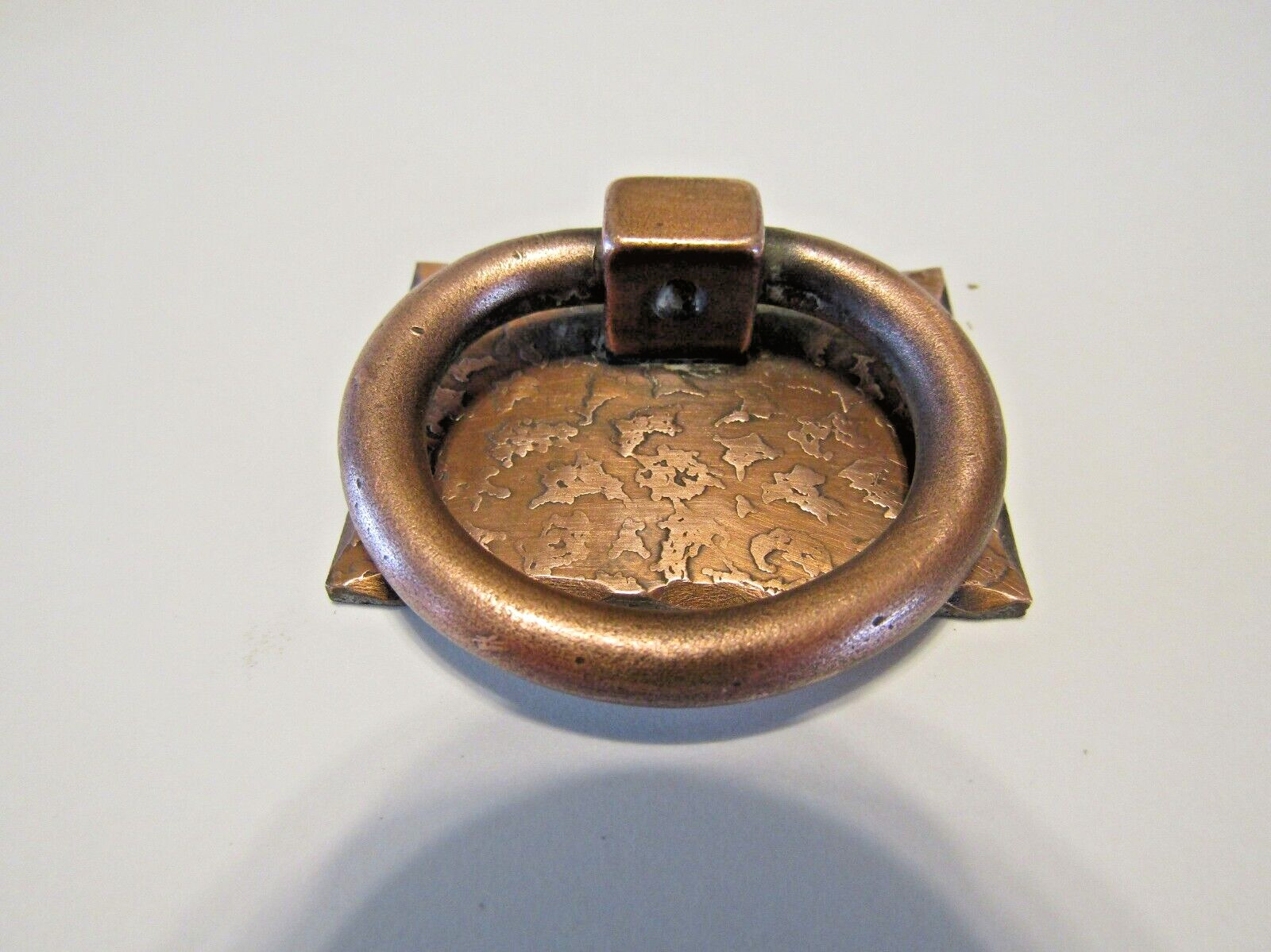 Vintage Copper Drop Ring Drawer Finger Pull Cabinet Door Handle Stanley