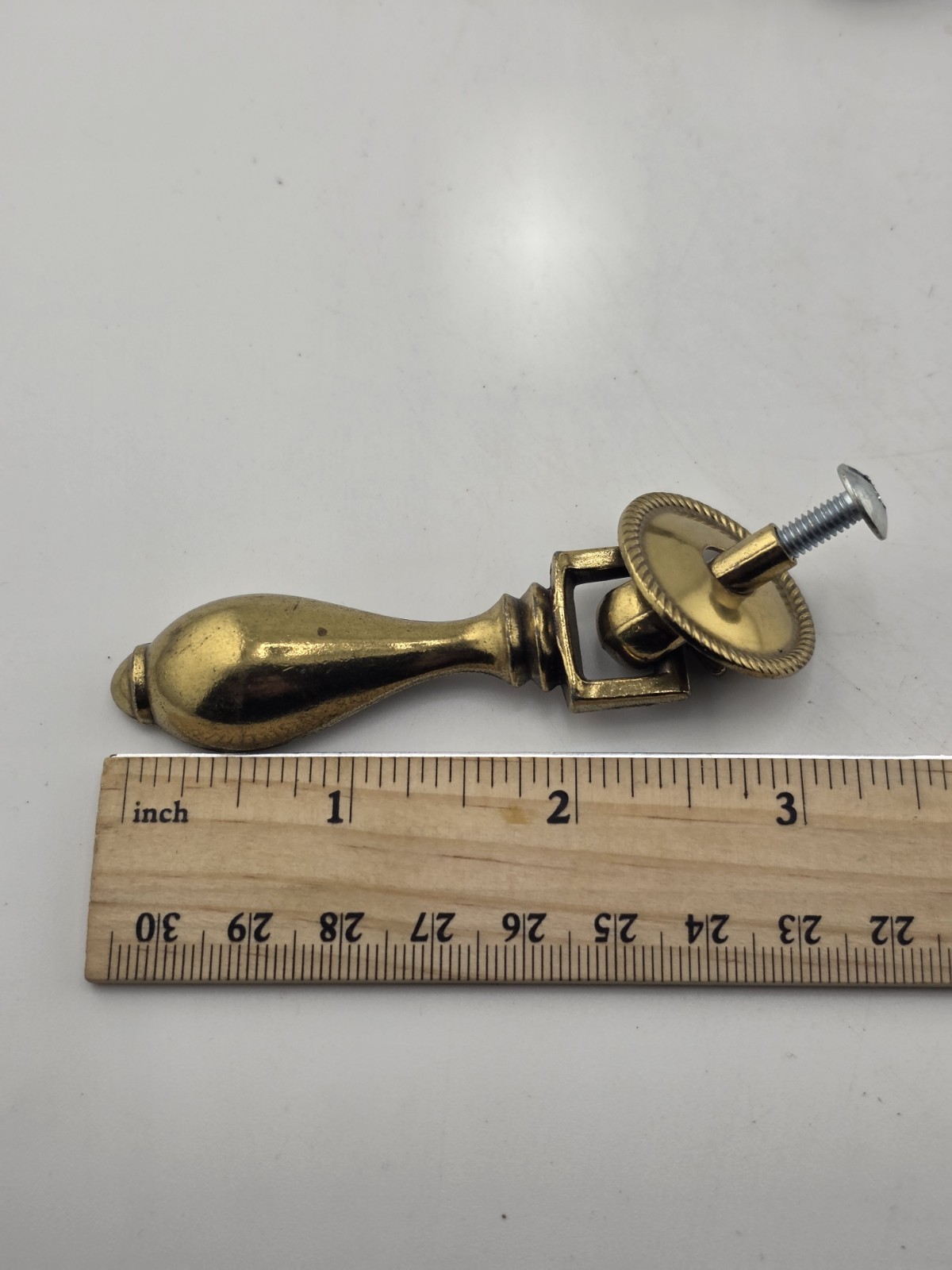 Vintage KBC Drop Drawer Pulls DISTRESSED Keeler Brass Co N18430 Set Of 2