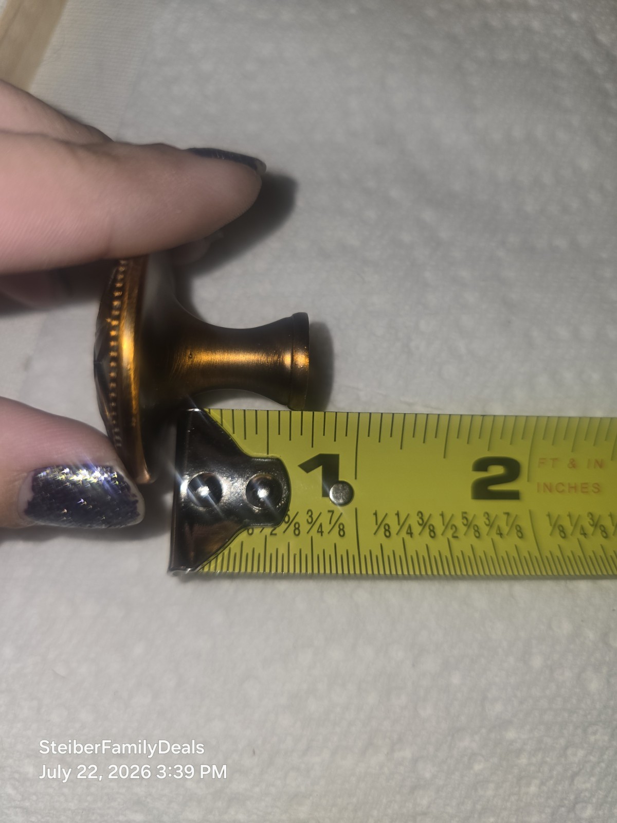 12 Antique Brass Knobs / Handle Pulls – Flower Pattern for Cabinets Drawers