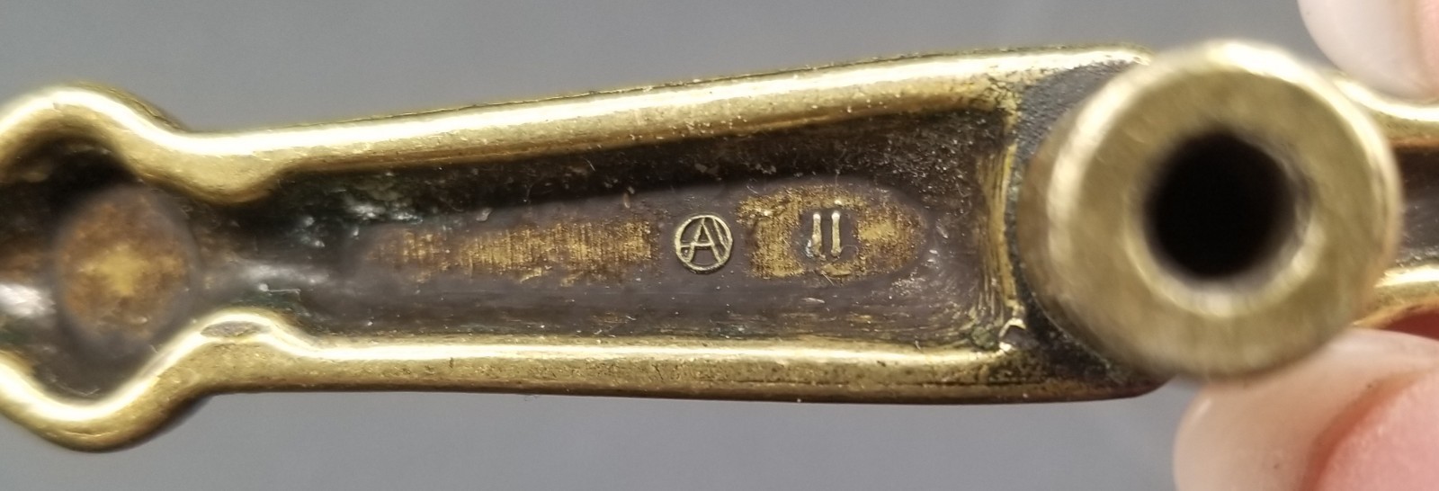 Set of 22 Vintage Amerock Brass Drawer Cabinet Pulls Handles Pat #D244421