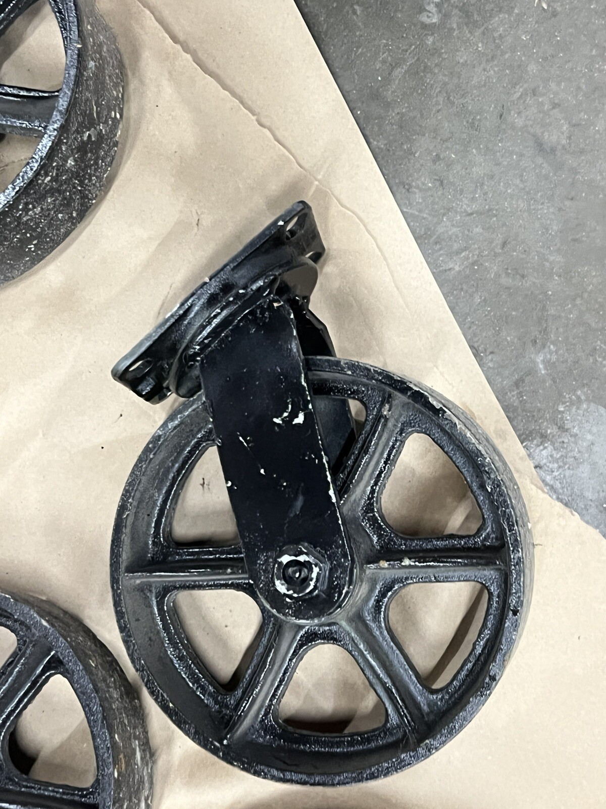 caster set 10” Wheels steel metal vintage set of 4 Antique Castor Set