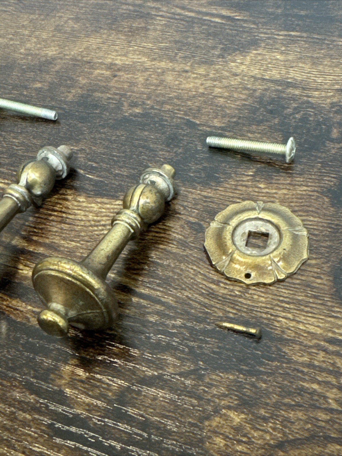 Drexel Esperanto Drawer Pulls (2) Teardrop Dresser Nightstand Backplate Vintage