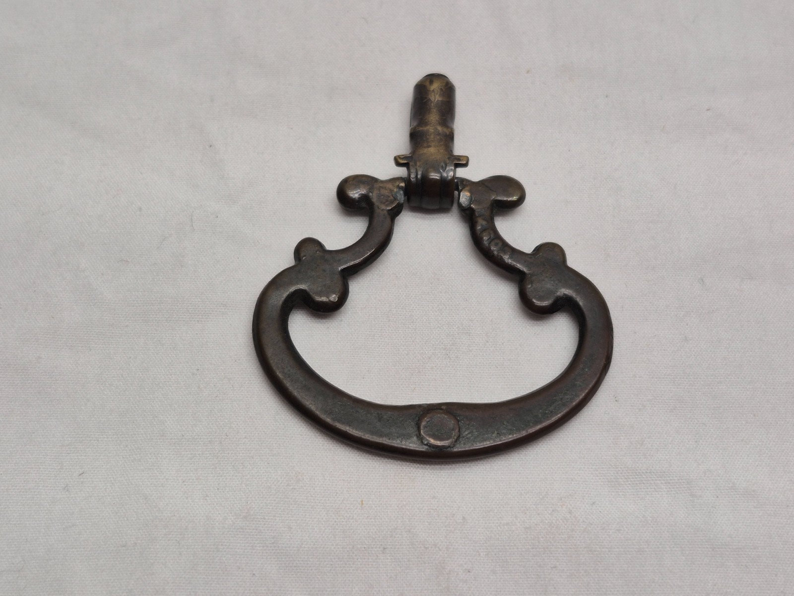 Vintage Antique Ornate Metal Drawer Pull Hardware Drop Ring Knob Bail Furniture