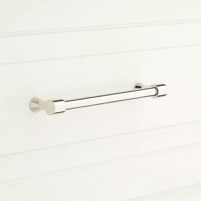 3-3/4″ Strasboug Solid Brass Cabinet Pull – Polished Nickel