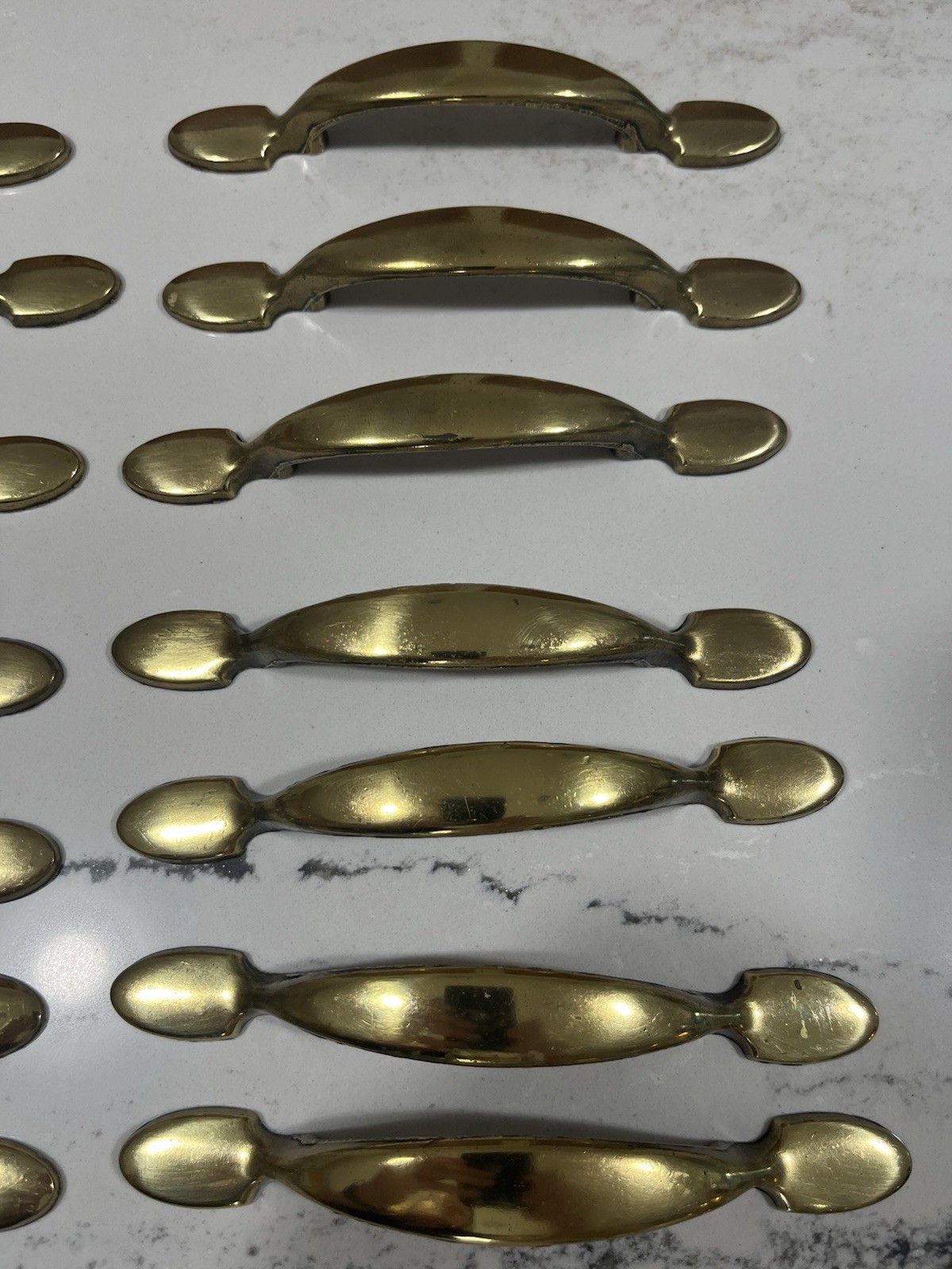 Lot 63 Vintage Amerock Brass Drawer Cabinet Pulls Handles Hardware 1980s