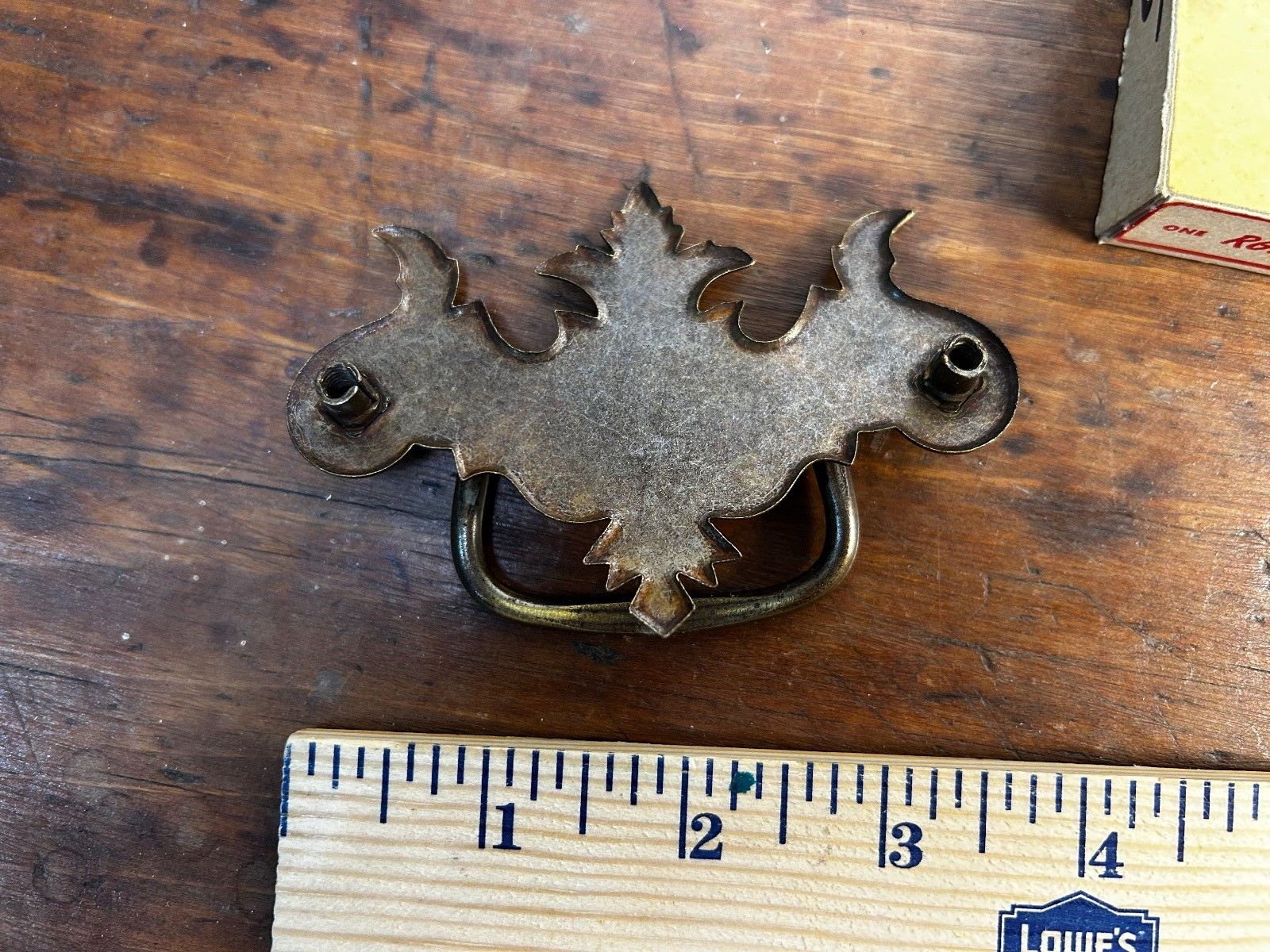 Set of 4 Vintage National Lock Co Antique English Drawer Pulls Brass NOS – READ