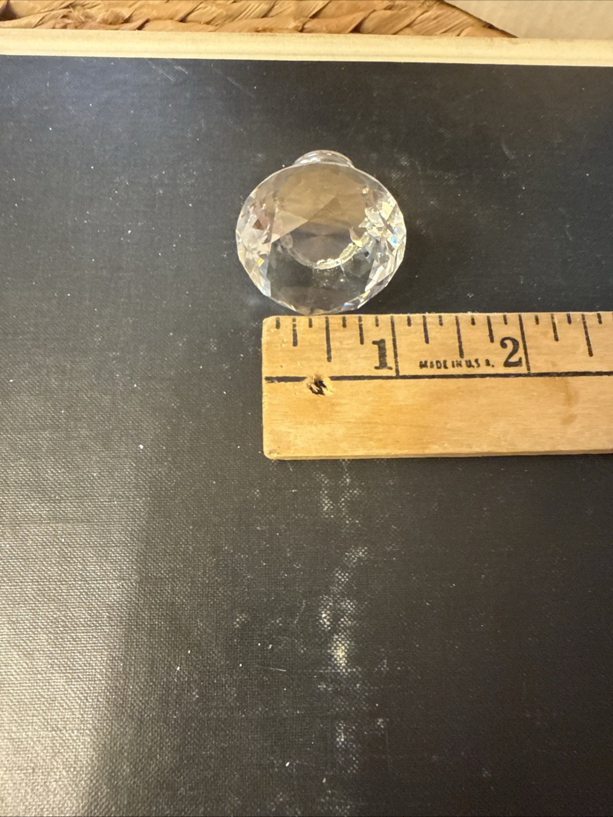 Lot of 4 Clear Crystal Glass Drawer,or Cabinet Pulls or Knobs- 1”