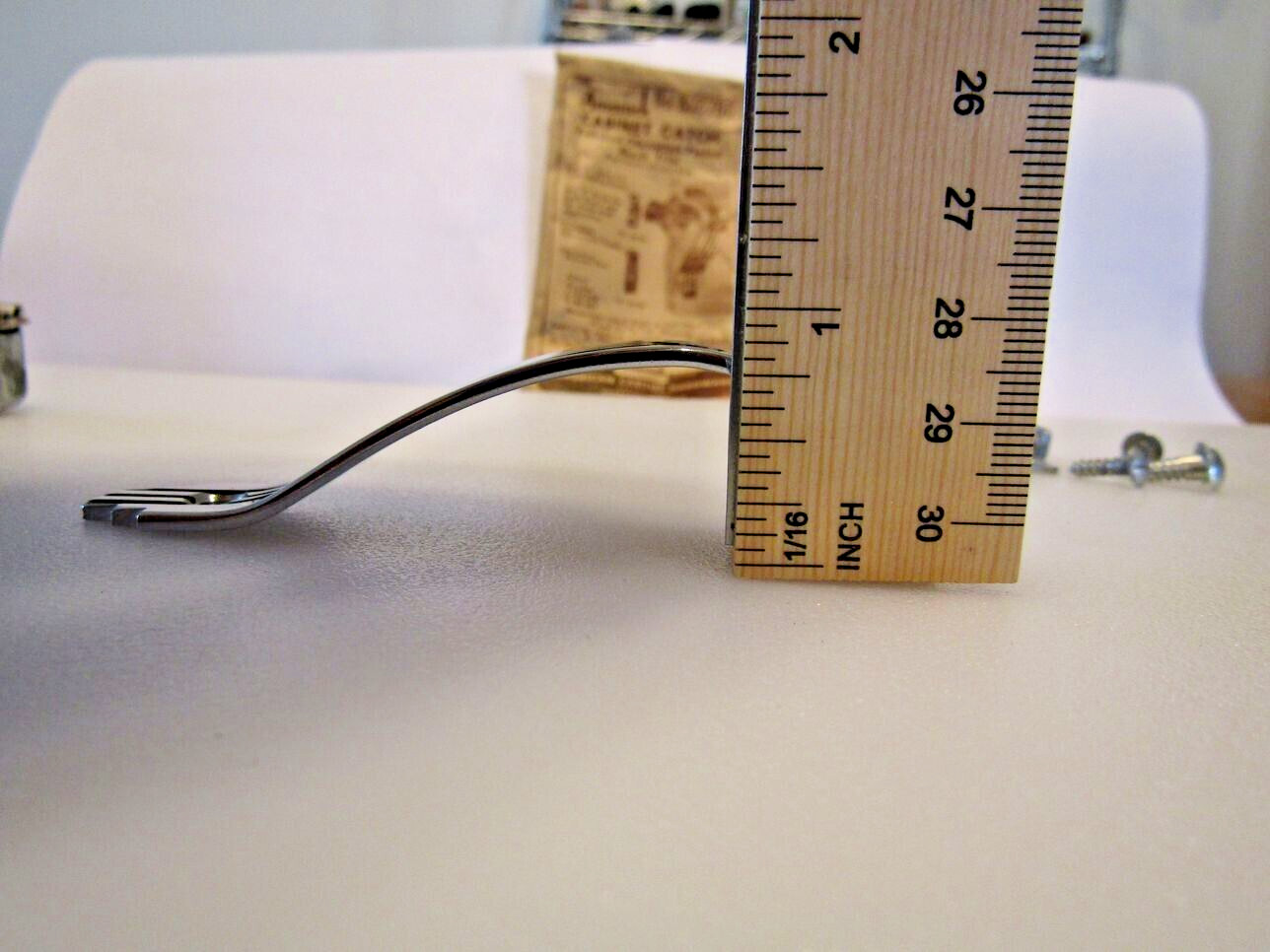Vtg Nos Chrome Cabinet Door Push Button Latch Pull 3 Black Lines Amerock E08760