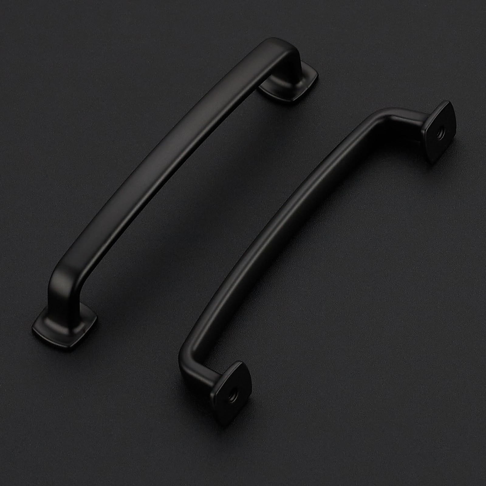 10 Pack Black Cabinet Handles – 5 Inch Arch Pulls Matte Black Kitchen Cabinet…