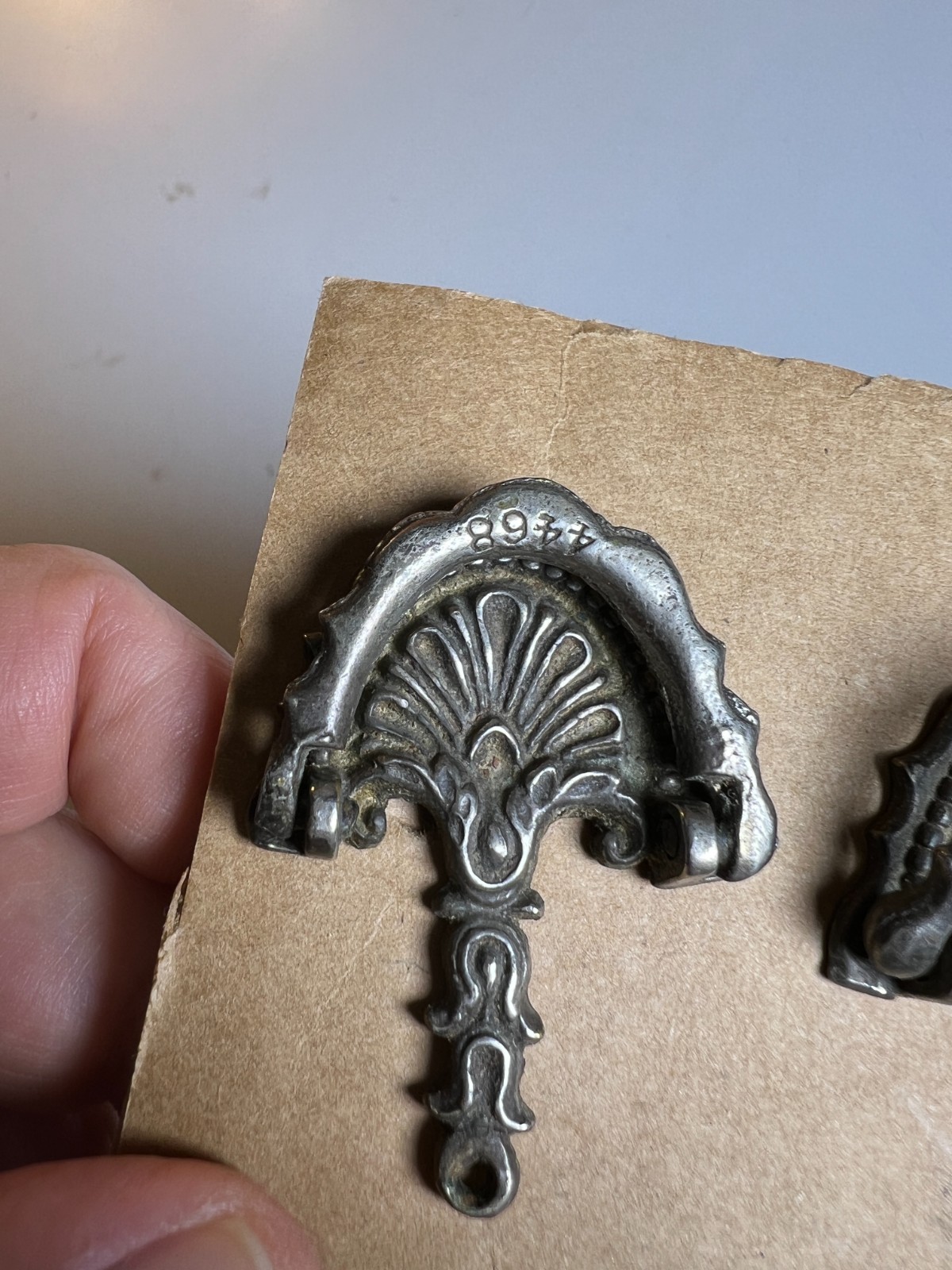 5: Antique Vintage Keeler Brass Co Ring Pulls 4486 Victorian French Provincial