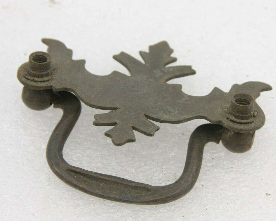 Brass Drawer Pull ~2 1/2″ – Flat – Unknown Maker – Needs Clean & Polish – USED