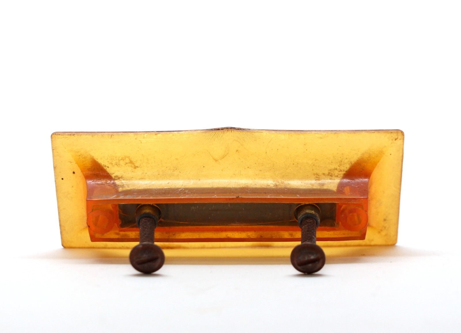 Vintage 4 in. Mid Century Plastic Orange Drawer Pull