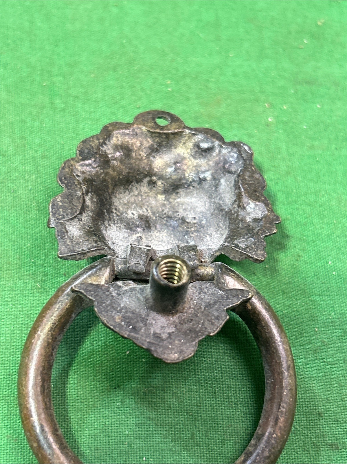 VINTAGE BRASS LION HEAD DRESSER CHEST DRAWER CABINET RING PULL