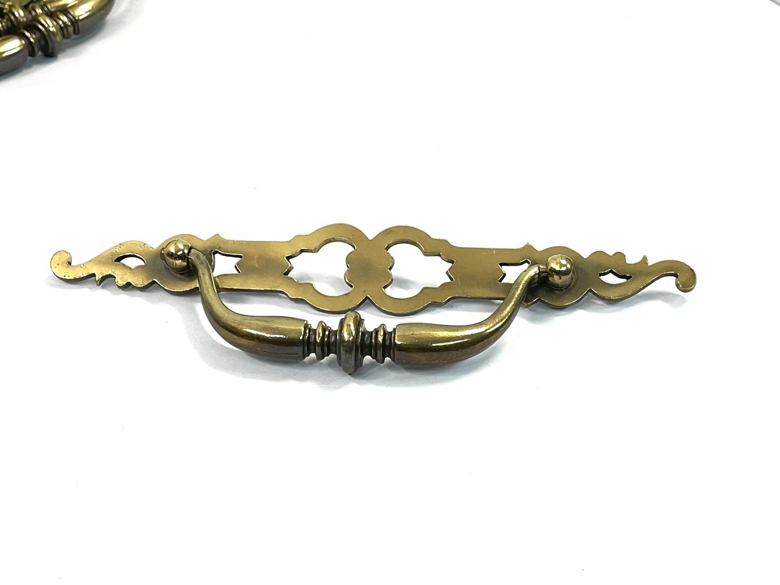 KBC Keeler Brass Co Vintage LONG Drawer Pull Bail Handle 4.5″ OCB lot#1841