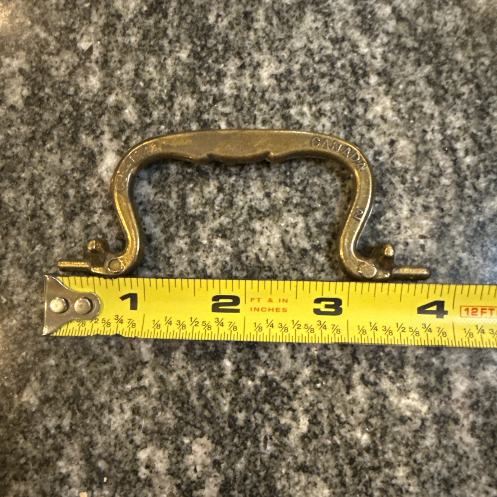 Bail Handle CB-1844 For Drop Pull Repair Dark Aged Brass 3-7/8″ Length Vintage 1