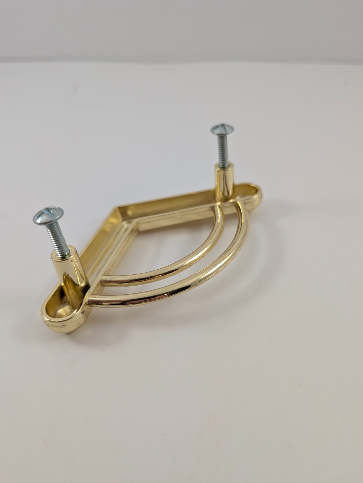 3 Vintage Art Deco Dresser Drawer Pulls Polished Brass Cont. B