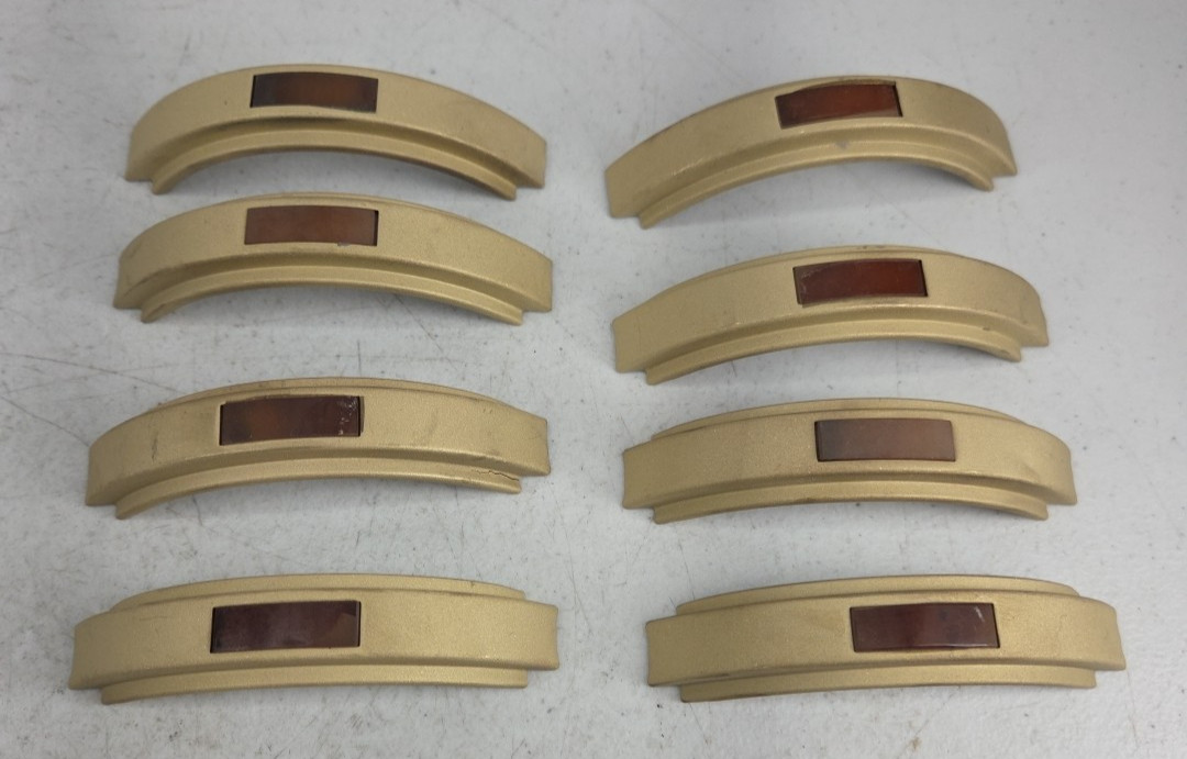 Vintage Lot of 8 Curved Handle Drawer Pulls Dresser Cabinet Mid Century Modern