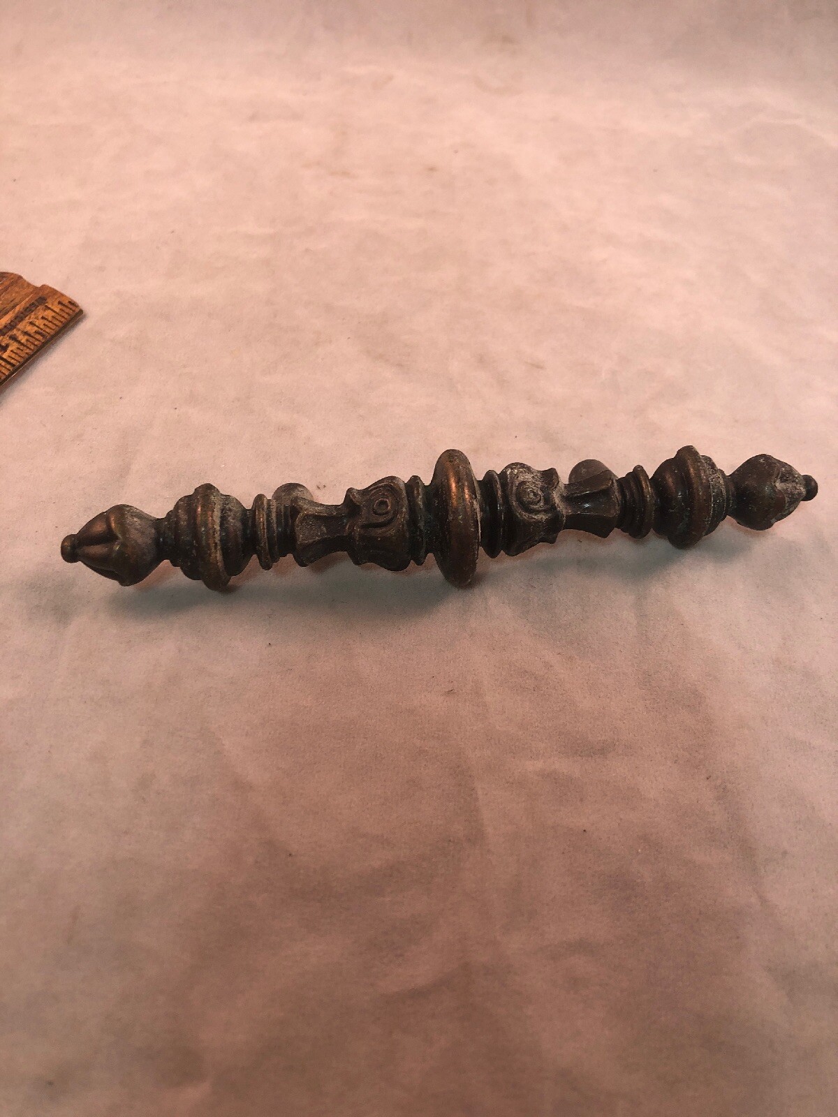 1 Vintage Ornate Brass Dresser Cabinet Desk Drawer Pull Handle 6″ Canada CH 1730