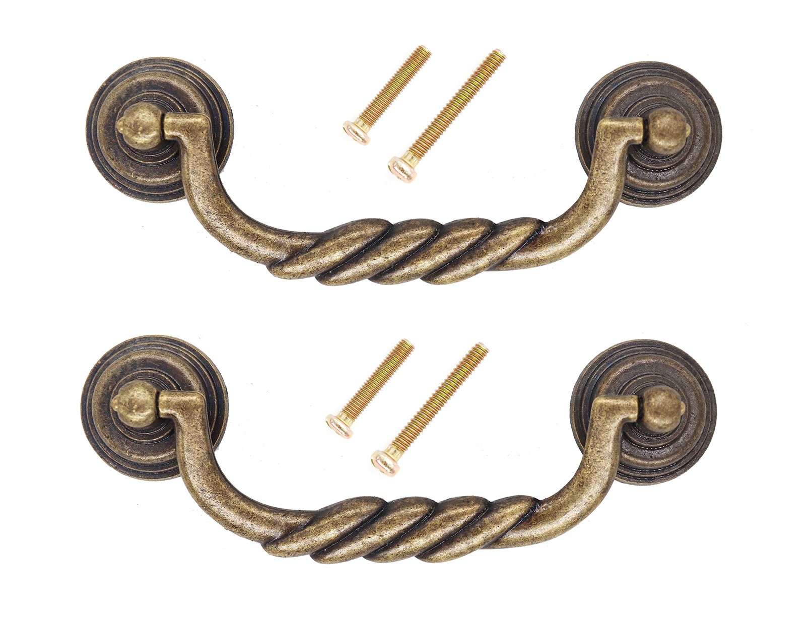 Binifimux 2-Pack 4.25 Vintage Cabinet Pulls Bronze Tone For Doors Cupboard