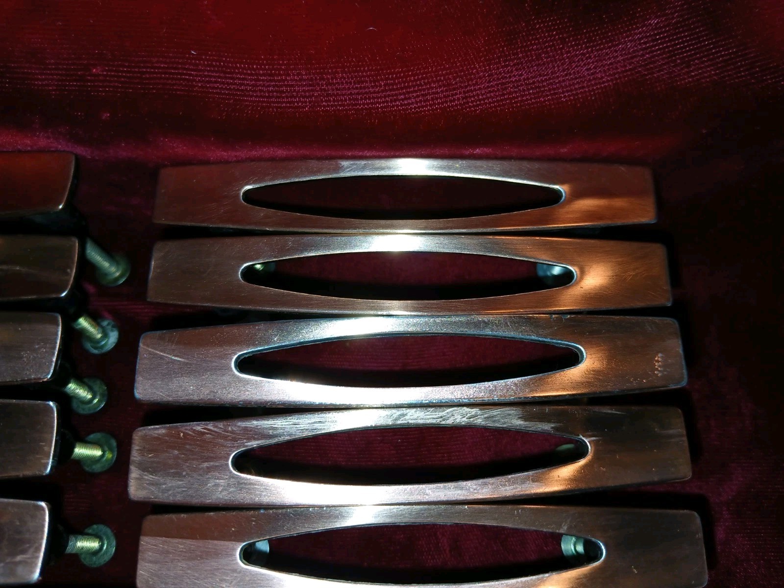 LOT 2 – Eleven MCM AJAX Nordic Modern Copper Drawer Door Pull Handle 3” Center